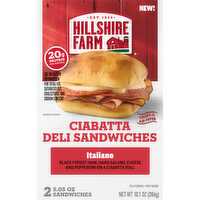 Hillshire Farm Italiano Ciabatta Deli Sandwiches - 10.1 Ounce