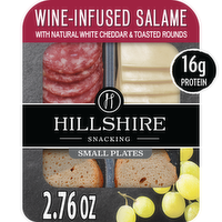 Hillshire Protein Small Plates, Wine-Infused Salami With White Cheddar Cheese - 2.76 Ounce