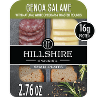 Hillshire Genoa Salame & White Cheddar Cheese Snacking Protein Small Plates - 2.76 Ounce