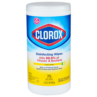 Clorox Crisp Lemon Disinfecting Wipes₁ - 0.263 Ounce - 75 Count