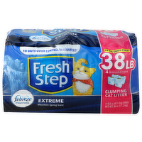 Fresh Step Mountain Spring Scent Extreme Febreze Freshness Clumping Cat Litter - 9.5 Pound - 4 Count