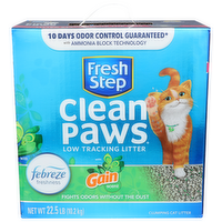 Fresh Step Gain Febreze Freshness Clean Paws Low Tracking Litter - 22.5 Pound