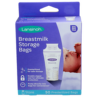 Lansinoh Store Breastmilk Storage Bags - 50 Count