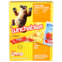 Lunchables Capri Sun Fruit Punch Flavored Juice Drink Blend From Concentrate, Whole Grain Tortilla Chips, Nacho Cheese Dip, Salsa, Kit Kat Crisp Wafers In Milk Chocolate Lunch Combinations Nachos Dip & Salsa - 4.7 Ounce