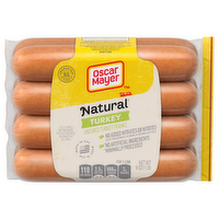 Oscar Mayer Natural Uncured Turkey Franks Hot Dogs, Pack - 8 Count