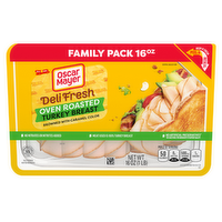 Oscar Mayer Deli Fresh Oven Roasted Sliced Turkey Breast Lunch Meat Family Size, Package - 16 Ounce