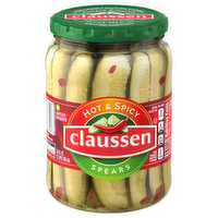 Claussen Hot & Spicy Pickle Spears, Jar - 24 Fluid Ounce