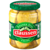 Claussen Kosher Dill Pickle Chips, Jar - 20 Fluid Ounce