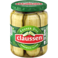 Claussen Kosher Dill Pickle Sandwich Slices, Jar - 20 Fluid Ounce
