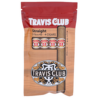 Travis Club Straight Cigars - 4 Count