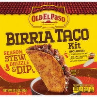 Old El Paso Birria Taco Kit With Seasoning, Sauce And Soft Tortillas - 12.1 Ounce