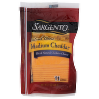 Sargento Natural Cheese Medium Cheddar - 0.727 Ounce - 11 Count