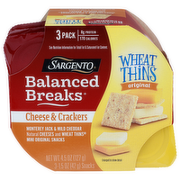 Sargento Balanced Breaks Original Wheat Thins Cheese & Crackers - 1.5 Ounce - 3 Count