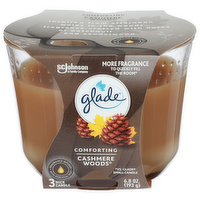 Glade Comforting Cashmere Woods Candle - 2.267 Ounce - 3 Count
