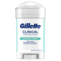 Gillette Antiperspirant Deodorant For Men, Clinical Soft Solid, Ultimate Fresh, Sweat Protection - 2.6 Ounce