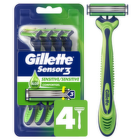 Gillette Sensor 3 Disposable Razors - 4 Count