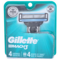 Gillette Mach 3 Mach3 Cartridges - 4 Count