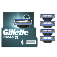 Gillette Mach3 Razor Blade Refills - 4 Count