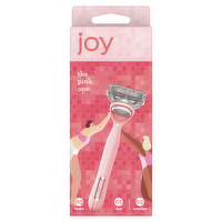 joy Pink Razor For Women, Shave Kit With 1 Handle + 2 Blade Refills - 1 Count