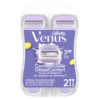 Venus Gillette Comfortglide Touch Of Vitamin E, 3 Blades - 2 count