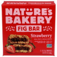 NATURE'S BAKERY Strawberry Whole Wheat Fig Bar Seasonal - 2 Ounce - 6 Count