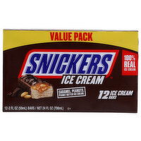 Snickers Ice Cream Bars, Value Pack - 2 Fluid Ounce - 12 Count