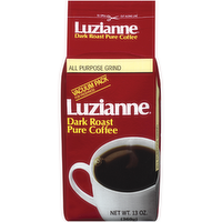 Luzianne Coffee Dark Roast Pure - 13 Ounce
