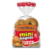 Thomas' Mini Bagels Plain - 1.5 Ounce - 10 Count