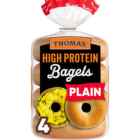 Thomas’ Sliced High Protein Plain Bagels - 15.5 Ounce