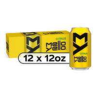 Mello Yello Citrus Flavored Soda Soft Drinks, 12 Pack - 144 Fluid Ounce
