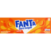 Fanta Zero Sugar Orange Soda Soft Drink Fridge Pack, Cans, 12 Pack - 144 Fluid Ounce