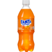 Fanta Zero Sugar Orange Soda Bottle - 20 Fluid Ounce