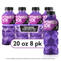 Powerade Grape Sports Drink Bottles - 160 Fluid Ounce