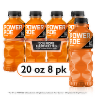 Powerade Orange Sports Drink Bottles - 160 Fluid Ounce