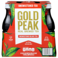 Gold Peak Unsweetened Black Tea Real Brewed - 16.9 Fluid Ounce - 6 Count