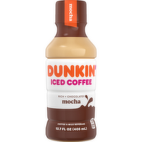 Dunkin' Mocha Iced Coffee Bottle - 13.7 Fluid Ounce