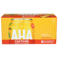 Aha Mango + Black Tea Sparkling Water - 12 Fluid Ounce - 8 Count