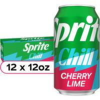 Sprite Chill Cherry Lime Soda Soft Drink - 144 Fluid Ounce