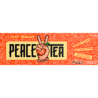 Peace Tea Just Peachy, Iced With Natural Peach Flavor, Cans, 12 Pack - 144 Fluid Ounce