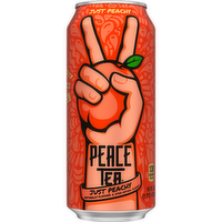 Peace Tea Just Peachy, Iced With Natural Peach Flavor, Can - 16 Fluid Ounce