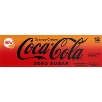 Coca-Cola Zero Sugar Orange Cream Soda, Cans Pack Of 12 - 144 Fluid Ounce