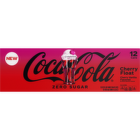 Coca-Cola Zero Sugar Cherry Float Soda Cans - 12 Fluid Ounce - 12 Count