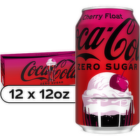 Coca-Cola Zero Sugar Cherry Float Soda Cans - 144 Fluid Ounce