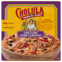 Cholula Chili Lime Carnitas Frozen Burrito Bowl - 0.53 Pound