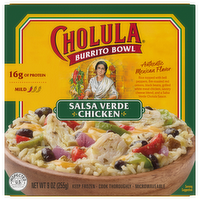 Cholula Salsa Verde Chicken Frozen Burrito Bowl - 0.56 Pound