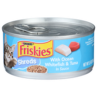 Purina Friskies In Sauce Shreds With Ocean Whitefish & Tuna - 5.5 Ounce