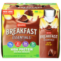 Carnation Breakfast Essentials Rich Milk Chocolate High Protein Nutritional Drink - 8 Fluid Ounce - 6 Count