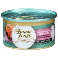Fancy Feast Wild Salmon Primavera In a Silky Broth Gourmet Cat Food - 3 Ounce