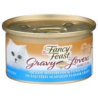 Fancy Feast Gravy Fovers Ocean Whitefish & Tuna In Sauteed Seafood Flavor Lovers - 3 Ounce