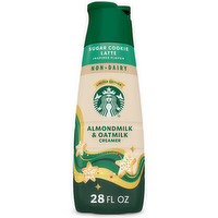 Starbucks Non-Dairy Sugar Cookie Flavored Coffee Creamer, Almondmilk And Oatmilk Inspired By Latte - 28 Ounce